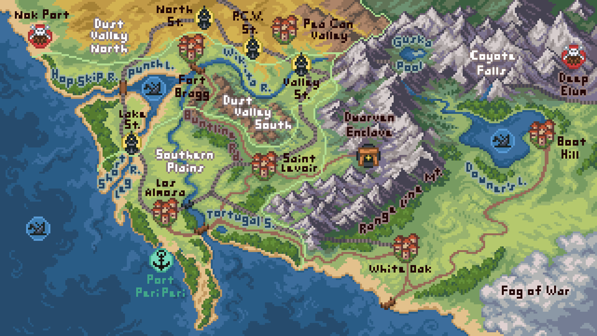 Map of Greenwood